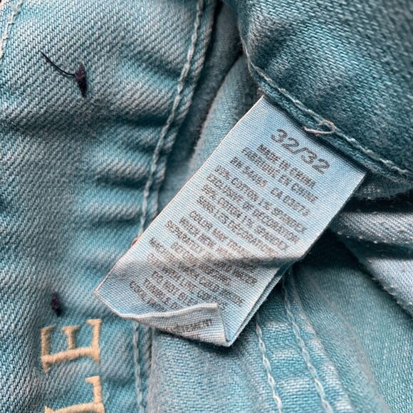 AMERICAN EAGLE OUTFITTERS® Men Skinny Jeans Turquoise Blue 32x32 99% Cotton VTG - Picture 4 of 9